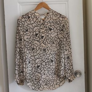 Club Monaco silk sateen blouse size XS